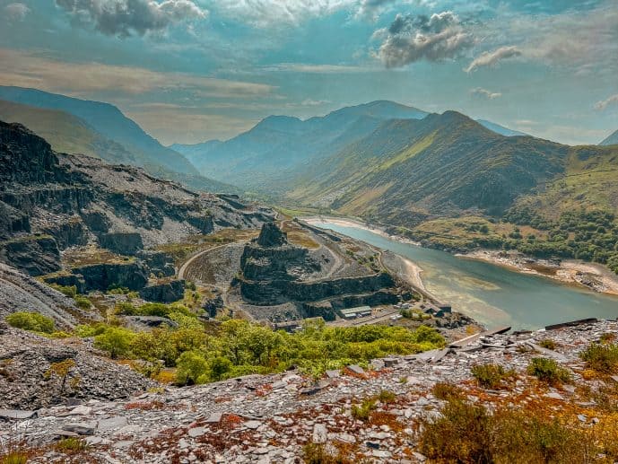 Llyn Padarn and Llanberis Viewpoint Dinorwic Quarry