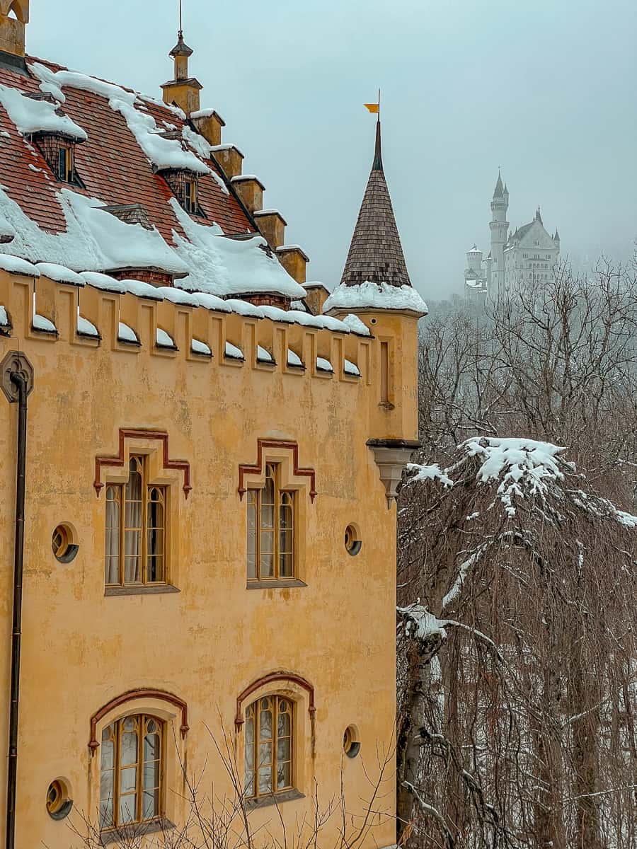 Hohenschwangau Castle view of Neuschwanstein castle